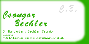 csongor bechler business card